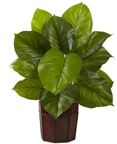 6733 Large Leaf Philodendron Silk Plant by Nearly Natural | 28 inches