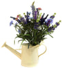 4816 Lavender Watering Can Silk Arrangement by Nearly Natural | 17 inches