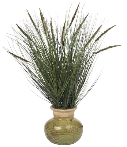 4730 Mini Cattails & Grass Silk Plant by Nearly Natural | 27 inches