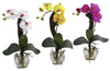 1311-S3 Mini Silk Phalaenopsis Set of 3 in Water by Nearly Natural | 16 inches
