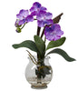 1276-PP Purple Mini Silk Vanda in Water in 3 colors by Nearly Natural | 15 inches
