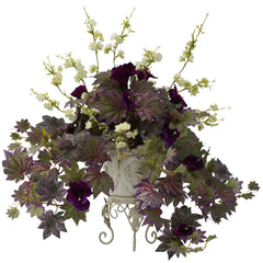 6729 Silk Morning Glory & Cherry Blossoms by Nearly Natural | 22 inches