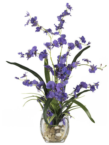 1119-PP Purple Oncidium Dancing Lady Silk in Water in 4 colors by Nearly Natural| 19"
