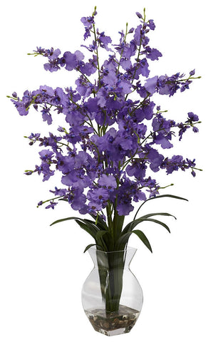 1294-PP Purple Oncidium Dancing Lady Silk in Water in 4 colors by Nearly Natural| 25"