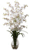 1294-WH White Oncidium Dancing Lady Silk in Water in 4 colors by Nearly Natural| 25"