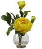 1278-YL Yellow Peony Silk Flowers in Water in 3 colors by Nearly Natural | 13.5"