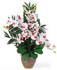 1071-WW White & White Phalaenopsis Dendrobium Orchids in 5 colors by Nearly Natural | 29"
