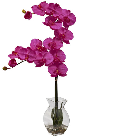 1295-BU Beauty Silk Phalaenopsis in Water in 8 colors by Nearly Natural | 24 inches