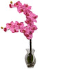 1295-DP Dark Pink Silk Phalaenopsis in Water in 8 colors by Nearly Natural | 24 inches