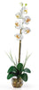 1104-CR Cream Silk Phalaenopsis in Water in 8 colors by Nearly Natural | 27 inches