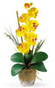 1016-GY Yellow Phalaenopsis Silk Orchid in 8 colors by Nearly Natural | 21 inches