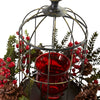 4814 Pine & Berry Silk Holiday Candelabrum by Nearly Natural | 19.5 inches