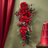 4656 Poinsettia Artificial Holiday Teardrop by Nearly Natural | 30 inches
