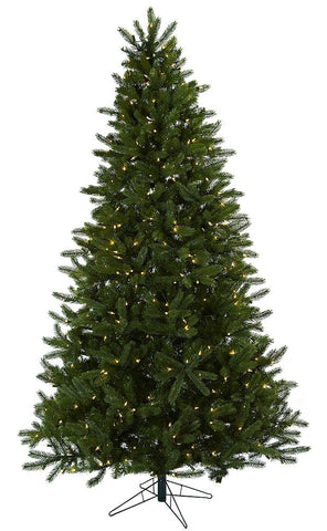 5376 Rembrandt Silk Christmas Tree with Lights by Nearly Natural | 7.5 feet