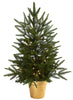 5370 Silk Christmas Tree w/Planter & Lights by Nearly Natural | 30 inches