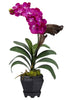 1252-BU Beauty Vanda Silk Orchid Plant in 3 colors by Nearly Natural | 24 inches