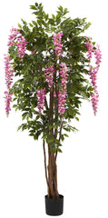 5349 Wisteria Artificial Silk Tree w/Planter by Nearly Natural | 6.5 feet