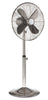 DBF0208 Stainless 16 inch Adjustable Oscillating Pedestal Floor Fan by Deco Breeze