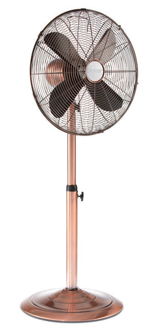 DBF0209 Copper 16 inch Adjustable Oscillating Pedestal Floor Fan by Deco Breeze