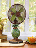 DBF0247 Pineapple 10 inch Mosaic Oscillating Table Fan Lamp by Deco Breeze