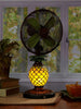 DBF0247 Pineapple 10 inch Mosaic Oscillating Table Fan Lamp by Deco Breeze