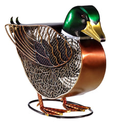 DBF0254 Mallard Duck Hand Painted Metal Figurine Table Fan by Deco Breeze