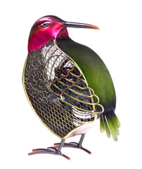 DBF0261 Hummingbird Small Hand Painted Metal Figurine Table Fan by Deco Breeze