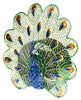 DBF0268 Peacock Small Hand Painted Metal Figurine Table Fan by Deco Breeze
