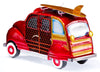 DBF0272 Woody Car Red Small Hand Painted Metal Figurine Table Fan by Deco Breeze