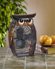 DBF0365 Owl Small Hand Painted Metal Figurine Table Fan by Deco Breeze