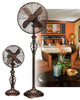 DBF0502 Prestige Rustica 16 inch Decorative Oscillating Standing Floor Fan by Deco Breeze