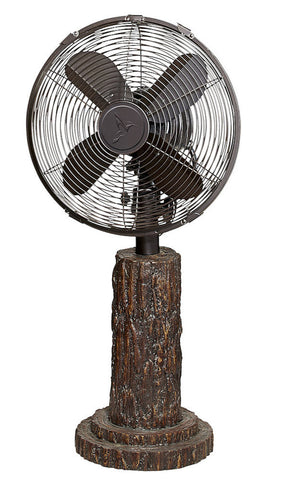 DBF0610 Fir Bark 10 inch Decorative Oscillating Table Desk Fan by Deco Breeze