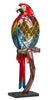 DBF0788 Macaw Parrot Small Hand Painted Metal Figurine Table Fan by Deco Breeze