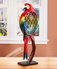 DBF0788 Macaw Parrot Small Hand Painted Metal Figurine Table Fan by Deco Breeze
