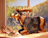 DBF1936 Moose Hand Painted Metal Figurine Table Fan by Deco Breeze
