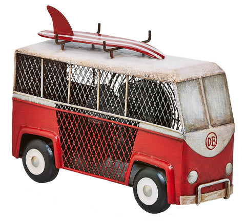 DBF5411 Surfing Van Small Hand Painted Metal Figurine Table Fan by Deco Breeze