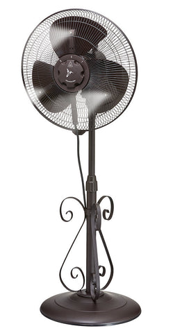 DBF5844 Copeland 16 inch Metal Oscillating Outdoor Patio Misting Fan by Deco Breeze