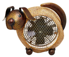 DBH5422 Dog Small Hand Painted Metal Heater Fan by Deco Breeze