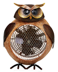 DBH5424 Owl Small Hand Painted Metal Heater Fan by Deco Breeze