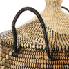 sen11f Black & Cream Diamonds Extra Large Traditional Laundry Hamper Basket | Senegal Fair Trade by Swahili Imports