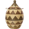 sen11x Black & Cream Dune Extra Large Traditional Laundry Hamper Basket | Senegal Fair Trade by Swahili Imports