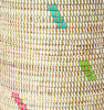 sen15o White with Rainbow Confetti Medium Peace Corps Lidded Hamper Basket | Senegal Fair Trade by Swahili Imports