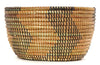 sen24p Black & Gold Zig Zag Set of 3 Open Nesting Knitting Sewing Baskets | Senegal Fair Trade by Swahili Imports