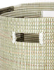 sen40c White & Black Kumba Medium Sahara Woven Laundry Hamper Basket | Senegal Fair Trade by Swahili Imports