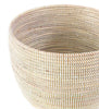 sen57c White Set of 2 Open Nesting Deep Bowl Storage Baskets | Senegal Fair Trade by Swahili Imports