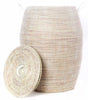 sen70c White Large Bongo Laundry Hamper Storage Basket | Senegal Fair Trade by Swahili Imports