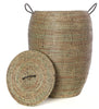 sen70g Black Large Bongo Laundry Hamper Storage Basket | Senegal Fair Trade by Swahili Imports