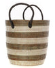 sen74c Black & White Mixed Pattern Set of 3 Nesting Storage Baskets | Senegal Fair Trade by Swahili Imports